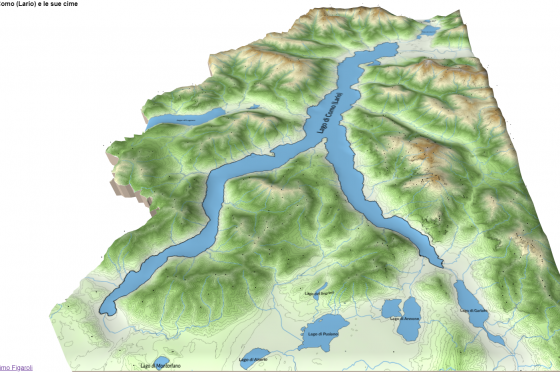 Il Lago di Como (Lario) e le sue cime